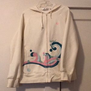 Cream ADIDAS Hooded jacket